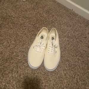 Vans. Off white with natural white bottoms